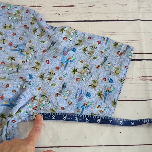 Bugatchi classic fit shirt, Kapalua short sleeves button, surfer design, med (?) - Picture 15 of 15